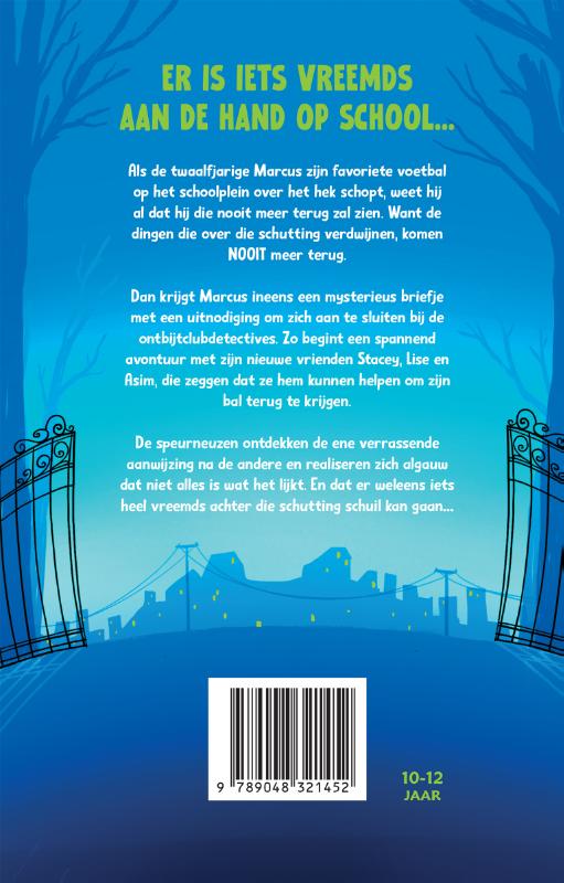 Achterkant van De zaak van de verloren voetbal