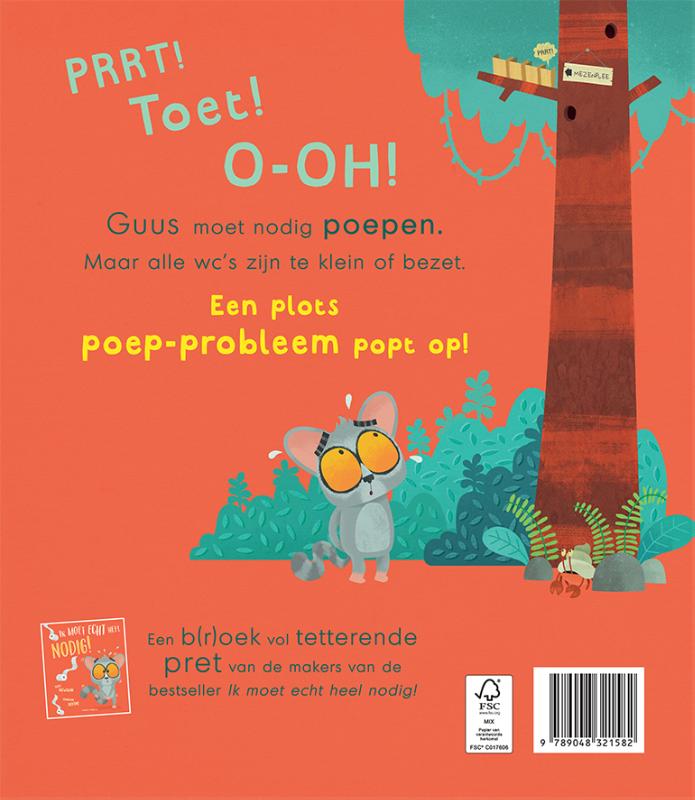 Achterkant van Ik moet echt heel nodig poepen!