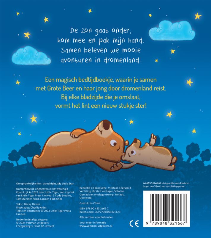 Achterkant van Welterusten mijn kleine ster