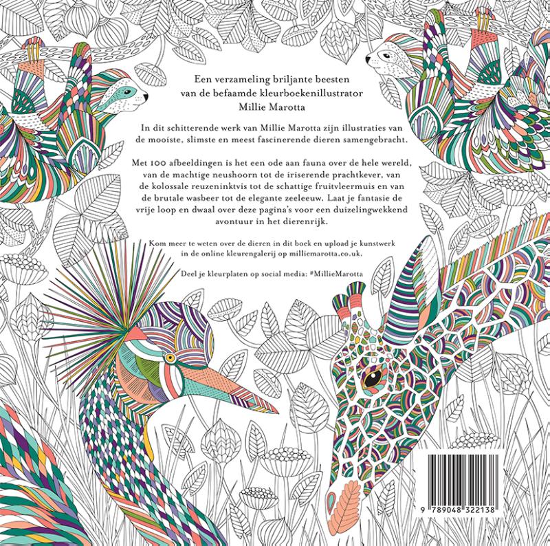Achterkant van Kleurboek Millie Marotta - Briljante beesten