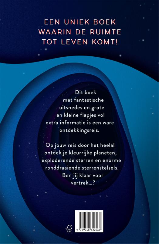 Achterkant van Een reis door de ruimte