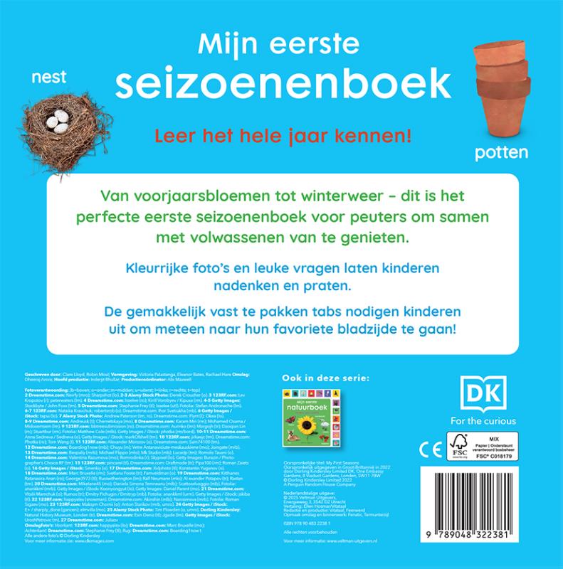 Achterkant van Mijn eerste seizoenenboek