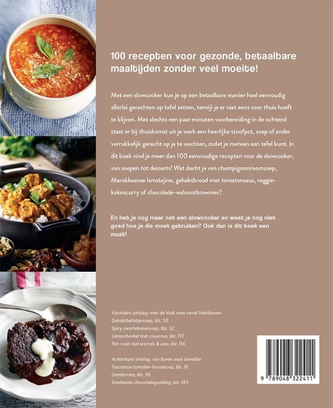 Achterkant van 100 recepten voor de slowcooker
