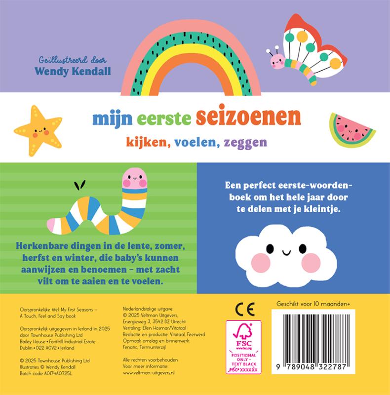 Achterkant van Mijn eerste seizoenen - kijken, voelen, zeggen
