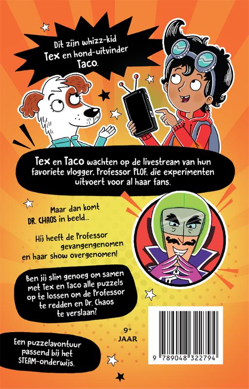 Achterkant van en Professor Plof