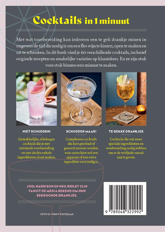 Achterkant van Cocktails in 1 minuut