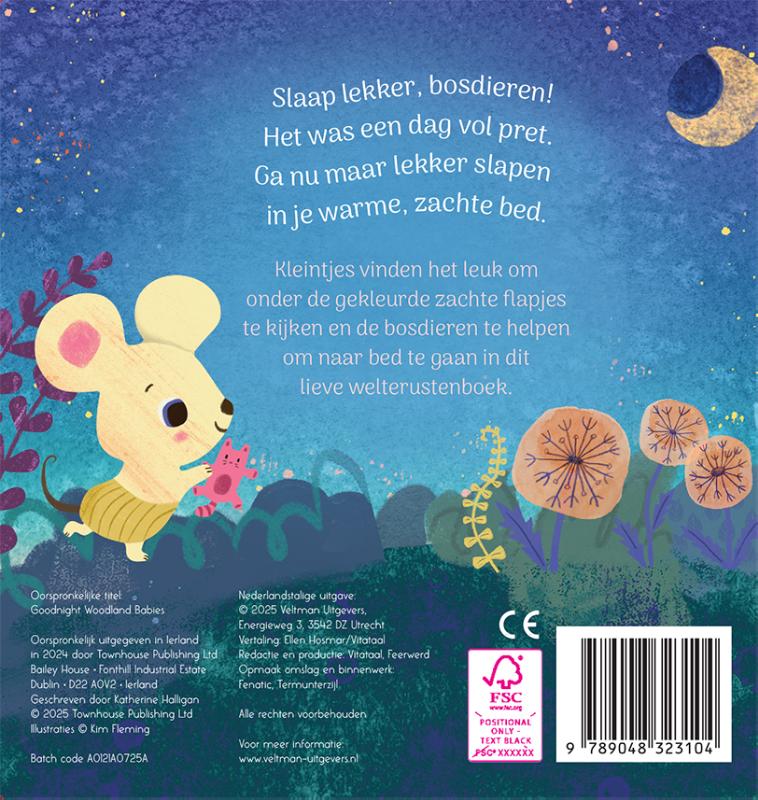 Achterkant van Slaap lekker, bosdieren