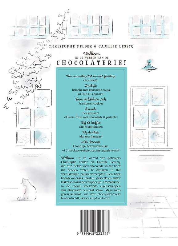 Achterkant van Welkom in de wereld van de chocolaterie!