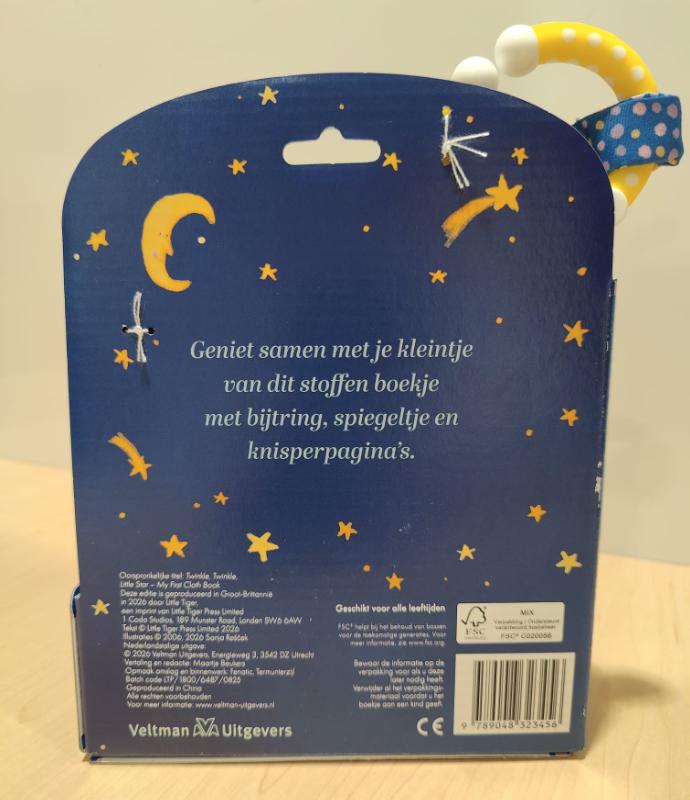 Achterkant van Twinkel twinkel kleine ster