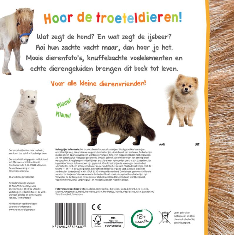 Achterkant van Welk dier hoor ik hier? - Troeteldieren