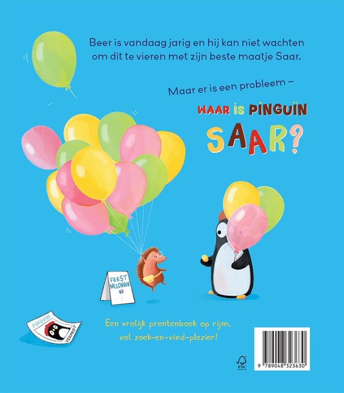 Achterkant van Waar is pinguïn Saar?