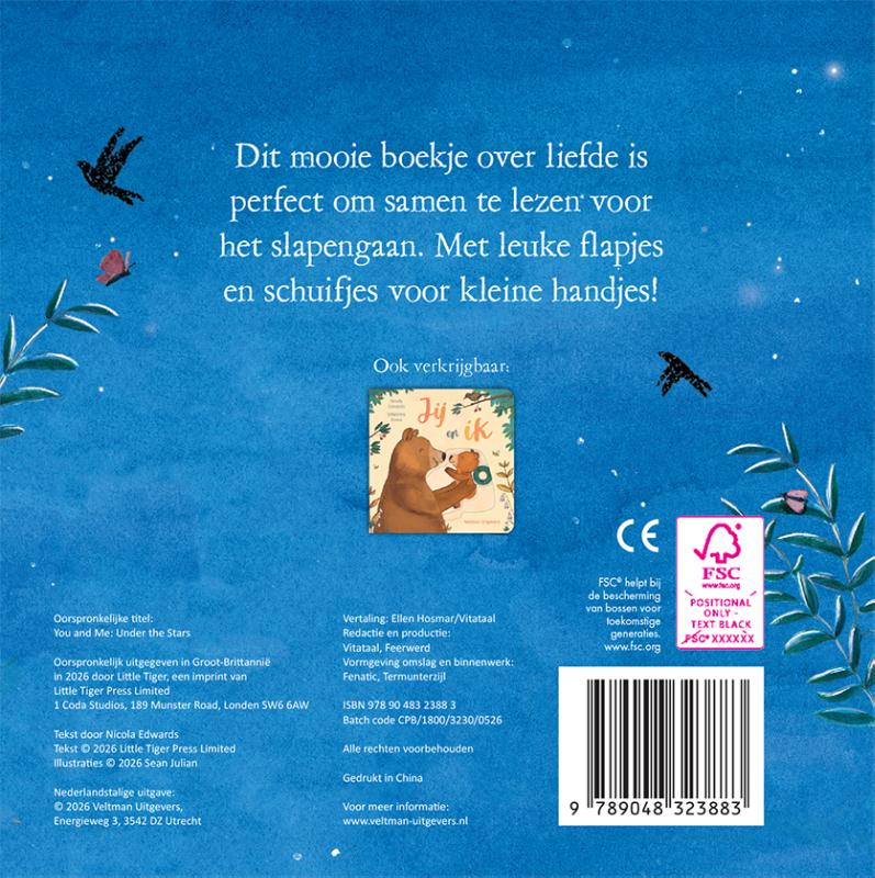 Achterkant van Jij en ik onder de sterren