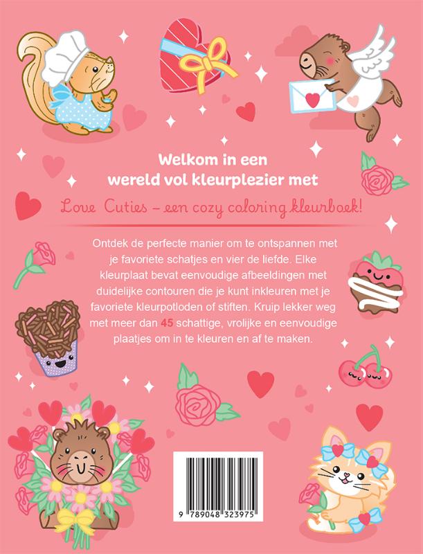 Achterkant van Love Cuties - Cozy kleurboek