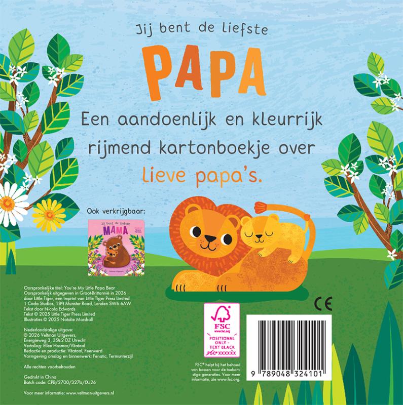Achterkant van Jij bent de liefste papa