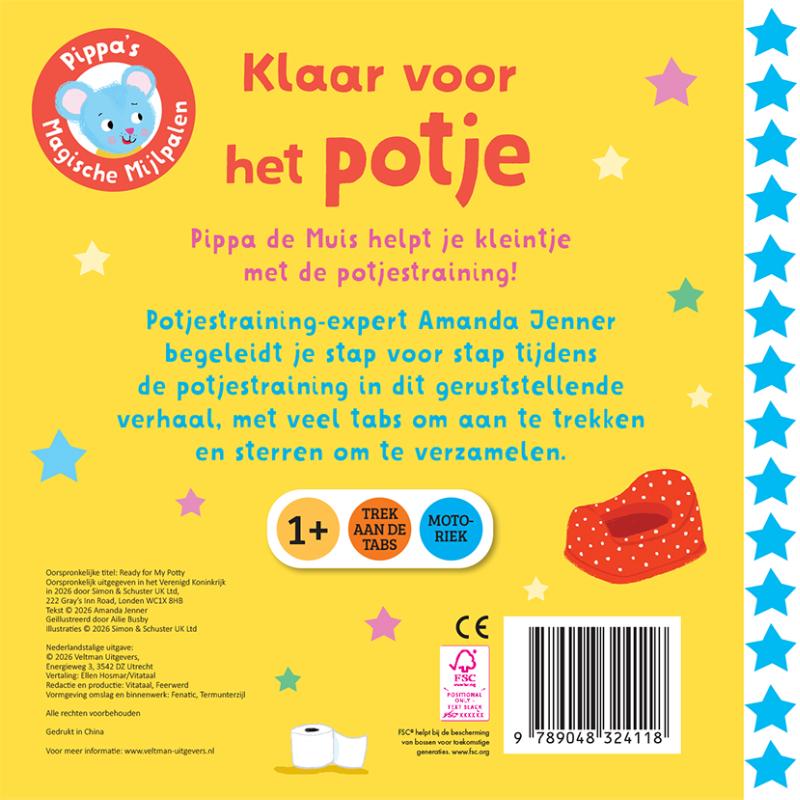 Achterkant van Klaar voor het potje