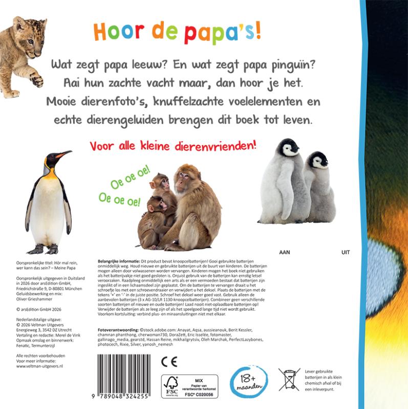 Achterkant van Welk dier hoor ik hier? - Mijn papa