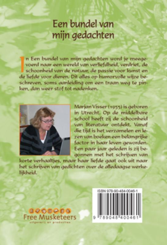 Achterkant van Een bundel van mijn gedachten