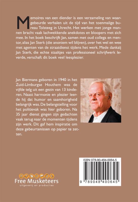 Achterkant van Memoires van een diender
