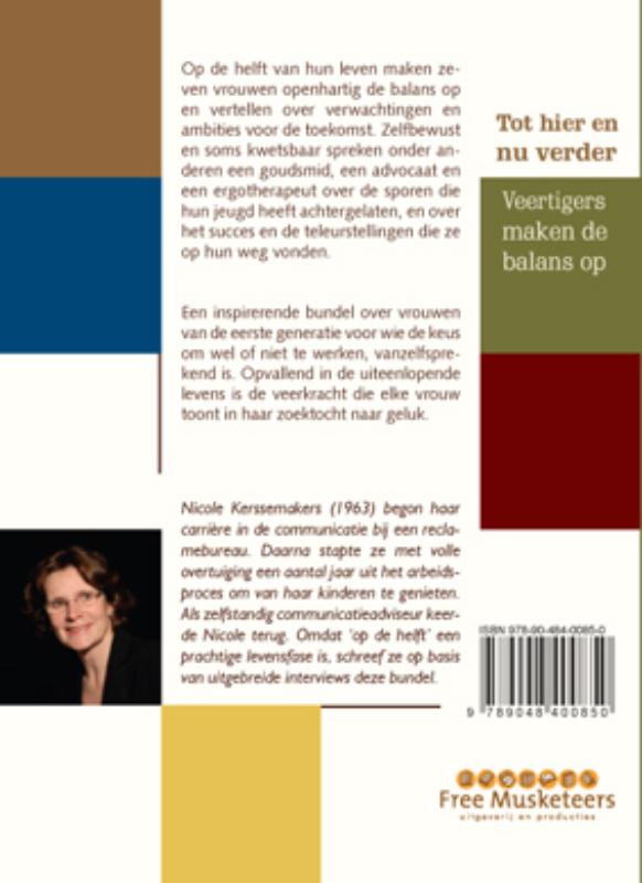 Achterkant van Tot hier en nu verder