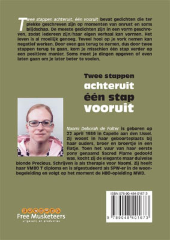 Achterkant van Twee stappen achteruit, een stap vooruit