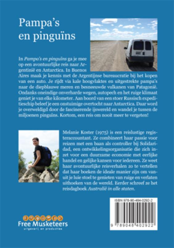 Achterkant van Pampa's en pinguïns