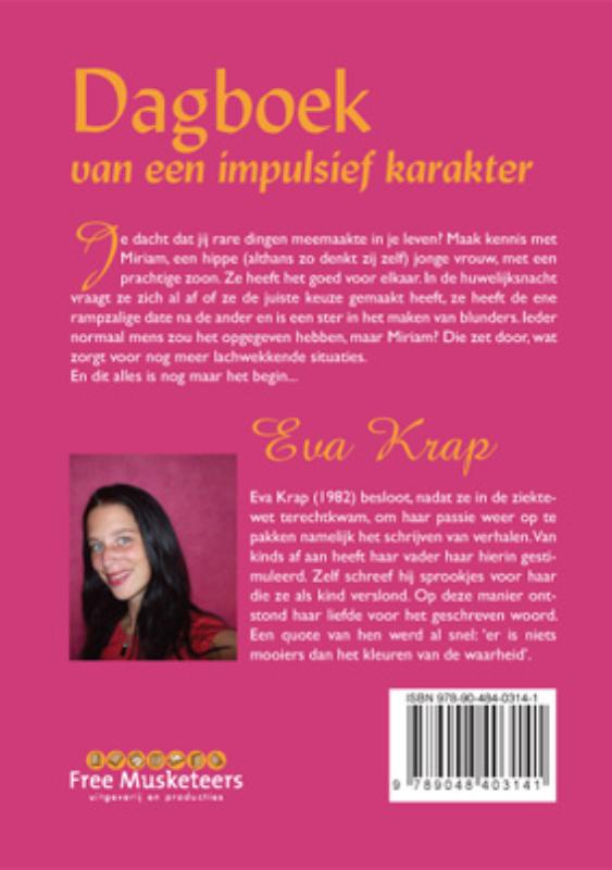 Achterkant van Dagboek van een impulsief karakter