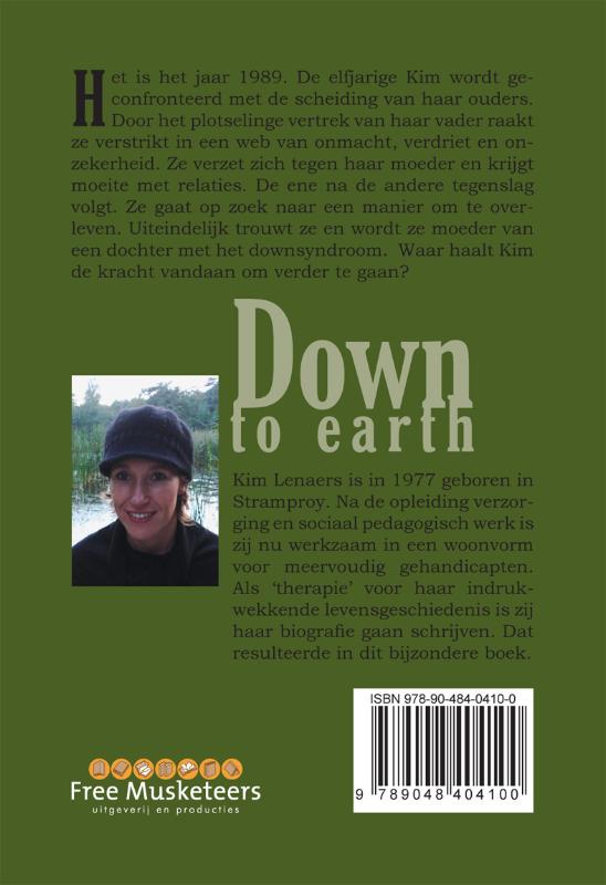 Achterkant van Down to earth