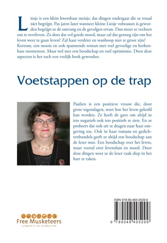 Achterkant van Voetstappen op de trap