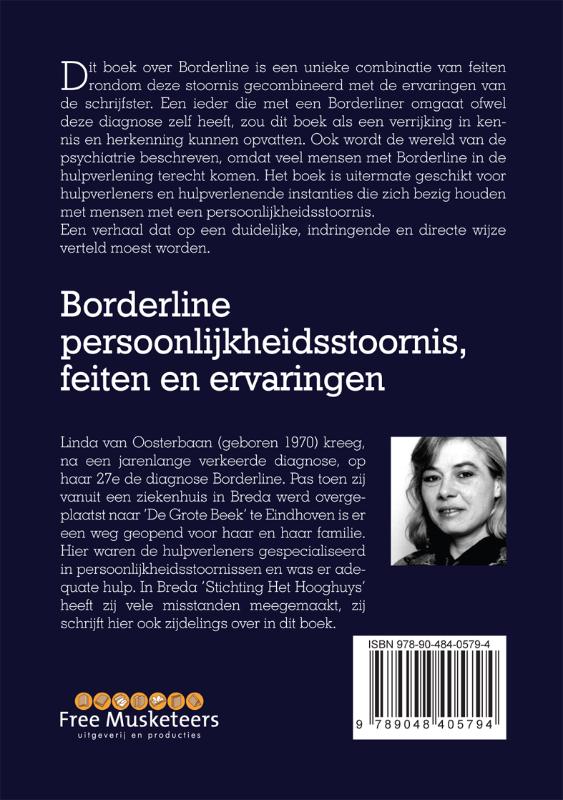 Achterkant van Borderline persoonlijkheidsstoornis, feiten en ervaringen