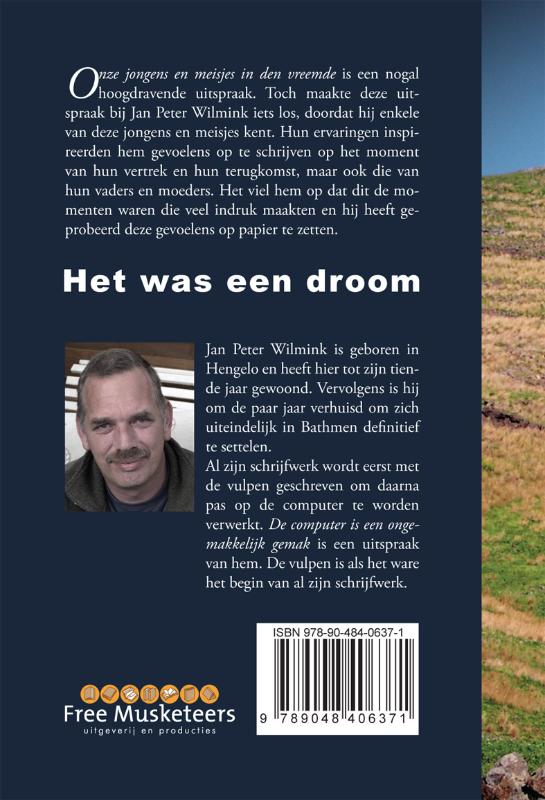 Achterkant van Het was een droom