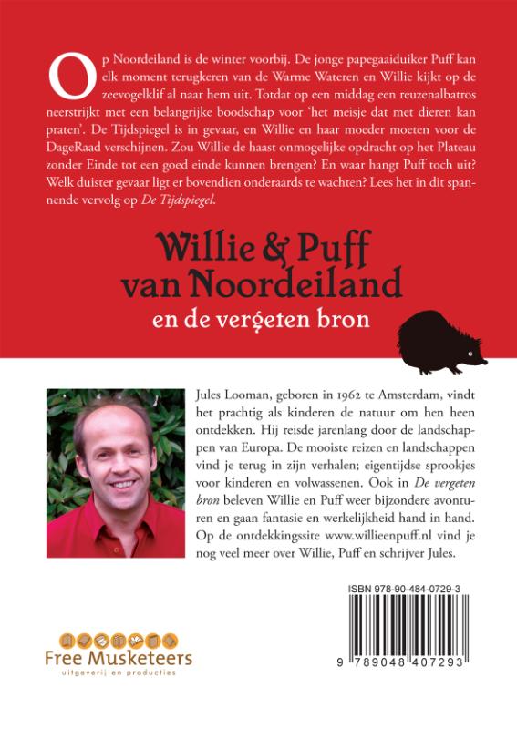 Achterkant van Willie & Puff van Noordeiland en de vergeten bron