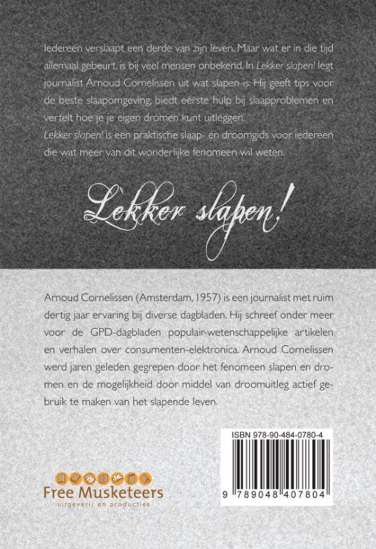 Achterkant van Lekker slapen!