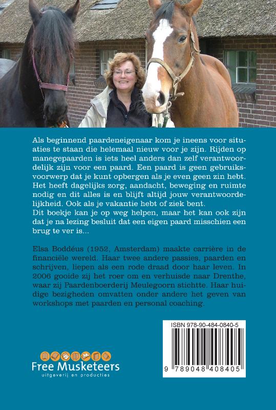 Achterkant van Even een paard kopen