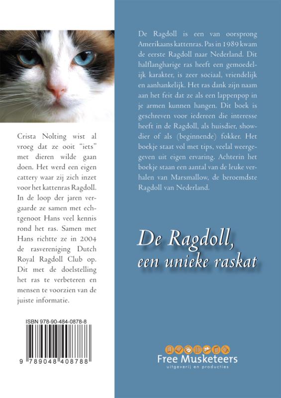 Achterkant van De Ragdoll, een unieke raskat