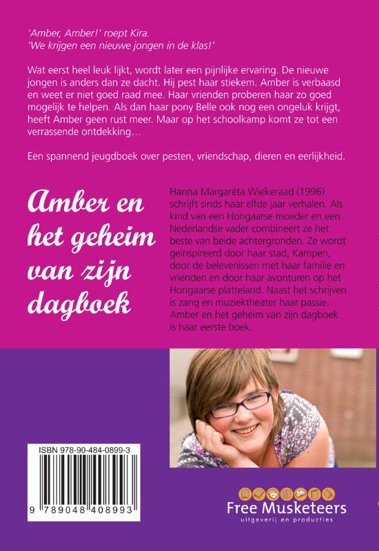 Achterkant van Amber en het geheim van zijn dagboek