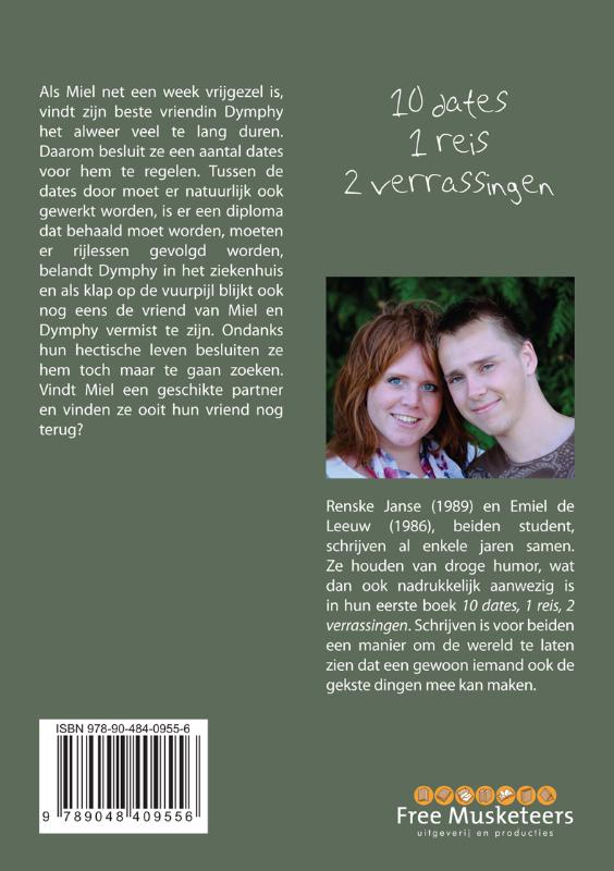 Achterkant van 10 dates, 1 reis, 2 verrassingen
