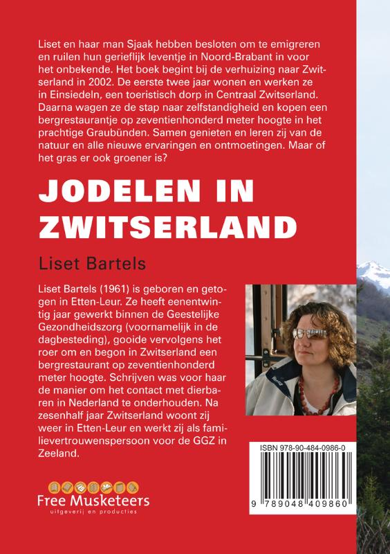 Achterkant van Jodelen in Zwitserland