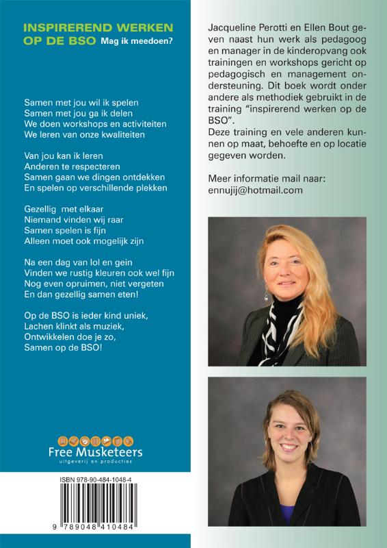 Achterkant van Inspirerend werken op de BSO