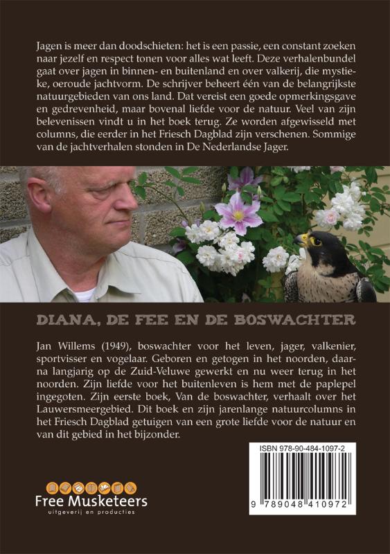 Achterkant van Diana, de fee en de boswachter