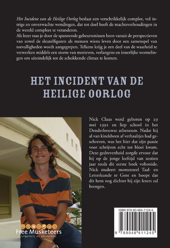 Achterkant van Het Incident van de Heilige Oorlog