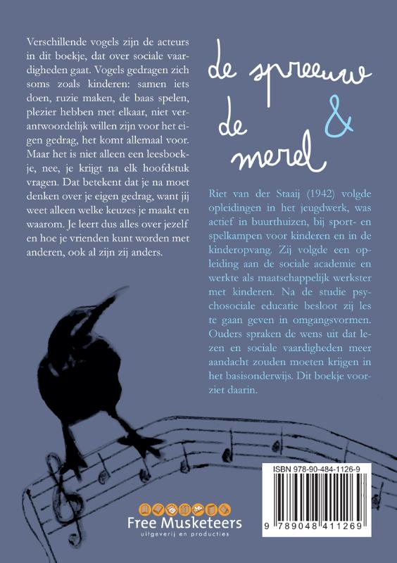 Achterkant van De spreeuw en de merel