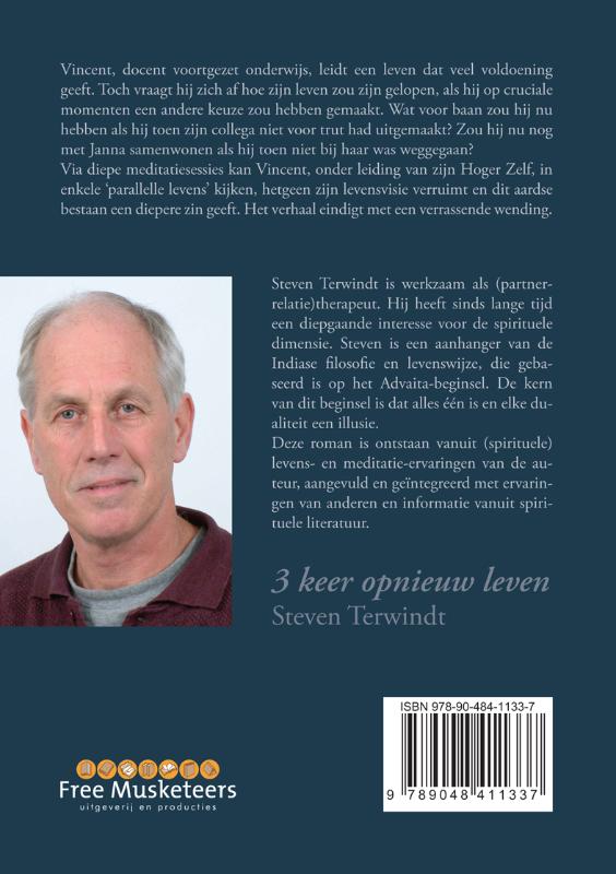 Achterkant van 3 keer opnieuw leven