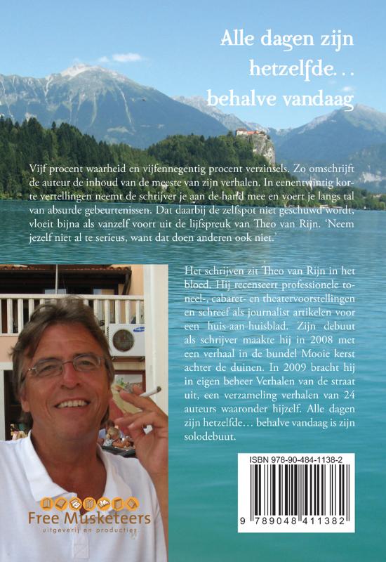 Achterkant van Alle dagen zijn hetzelfde... behalve vandaag