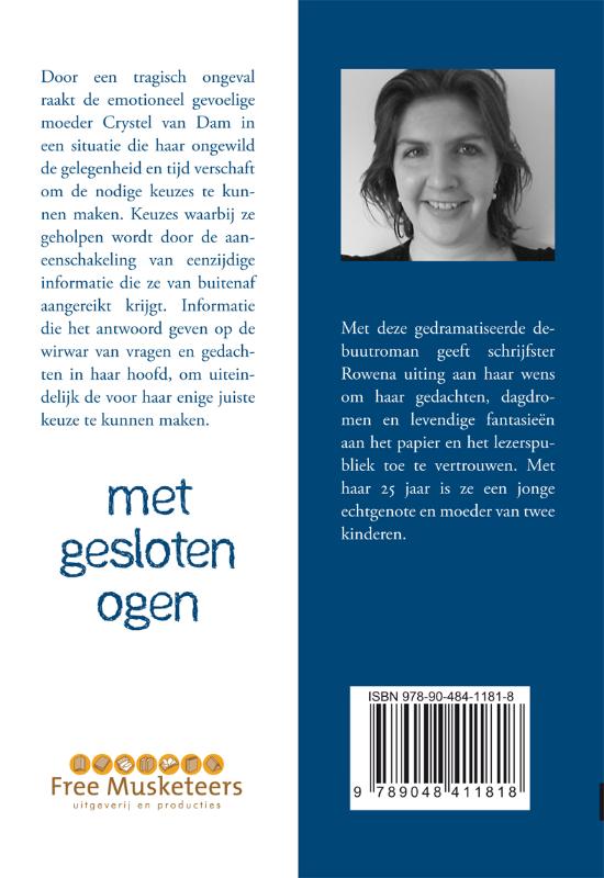 Achterkant van Met gesloten ogen