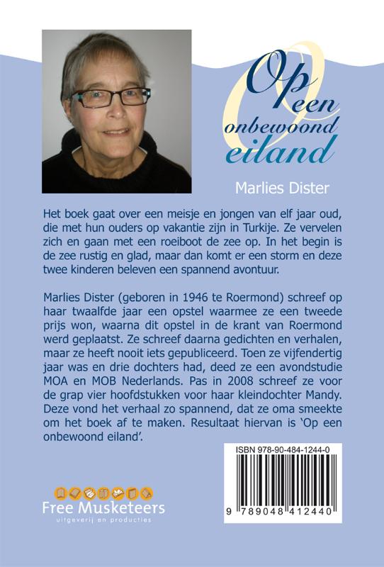 Achterkant van Op een onbewoond eiland