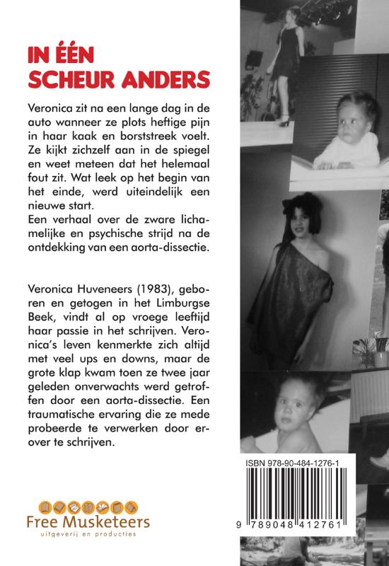 Achterkant van In één scheur anders