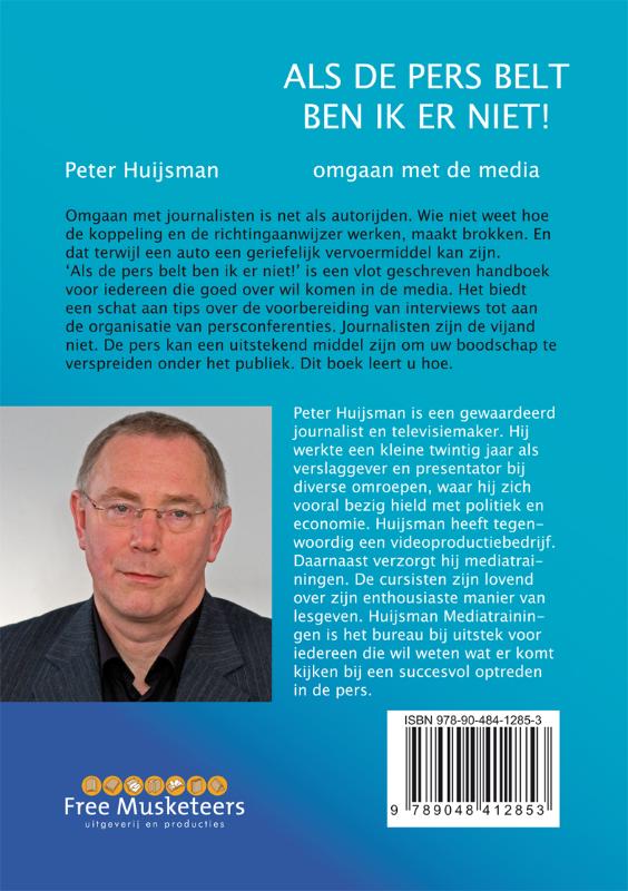 Achterkant van Als de pers belt ben ik er niet!