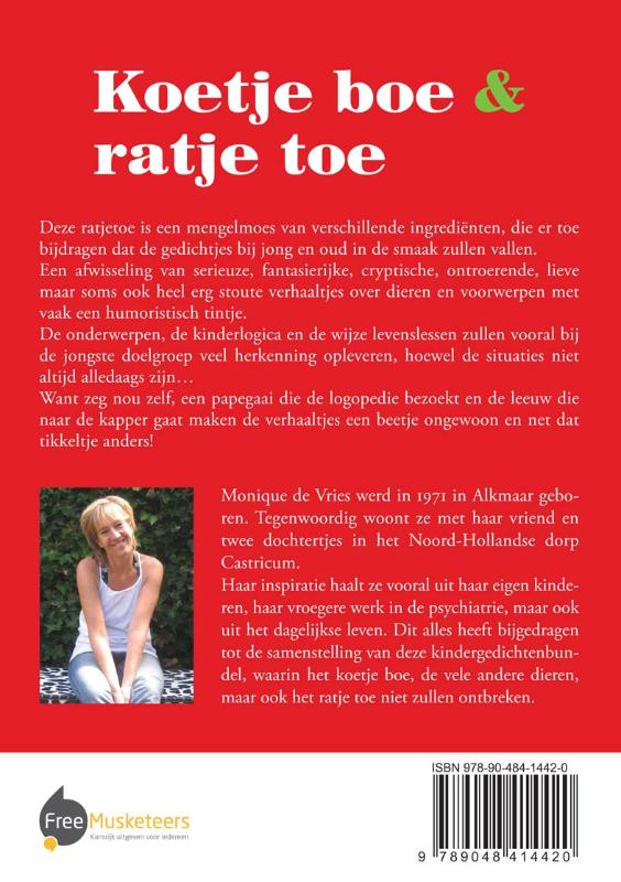 Achterkant van Koetje boe & ratje toe