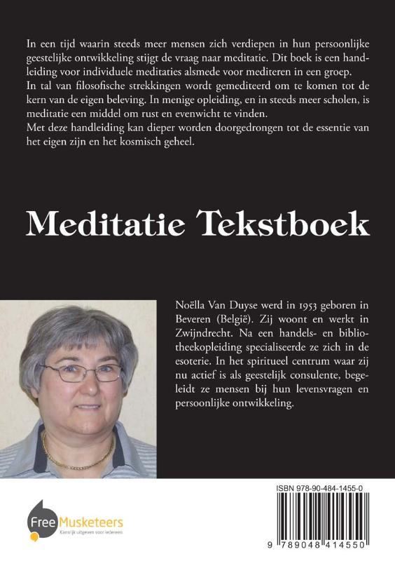 Achterkant van Meditatie Tekstboek