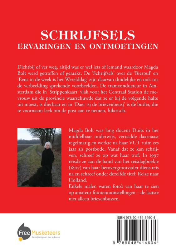 Achterkant van Schrijfsels, ervaringen en ontmoetingen